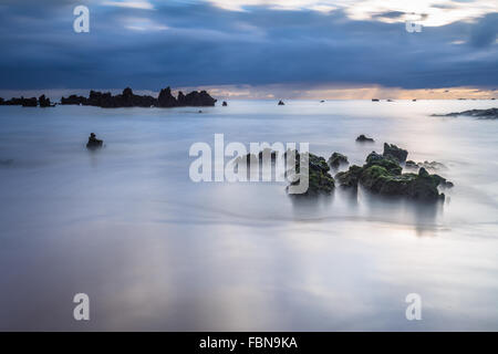 Eine - Helgueras Strand von Dawn. Noja, Kantabrien, Spanien. Stockfoto