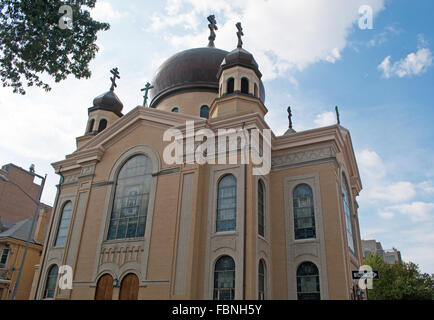 New York, Vereinigte Staaten von Amerika: russische orthodoxe Kathedrale in Williamsburg, Brooklyn Stockfoto