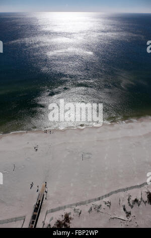 Der Golf von Mexiko und Strand von Orange Beach, Alabama. Stockfoto