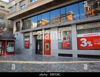 Santander Bank in Cartagena Spanien Stockfoto