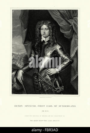Henry Spencer, 1. Earl of Sunderland 1620 bis 1643, ein englischer Peer aus der Familie Spencer, kämpften und starben in der englischen Stockfoto