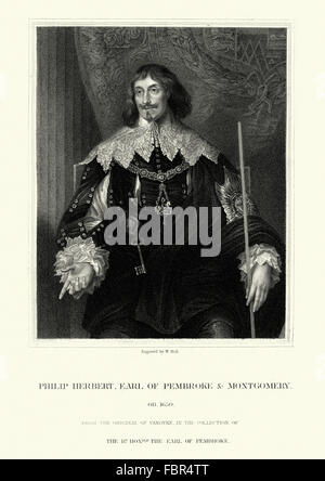 Philip Herbert, 4. Earl of Pembroke und 1. Earl of Montgomery 1584 bis 1650 eine englische Höfling und Politiker aktiv während th Stockfoto