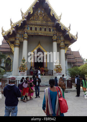 Wat Thai oder Thai-Buddha-Tempel in Bodhgaya, Indien Stockfoto