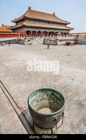 China, Peking, Verbotene Stadt, Qian Qing Gong, Palast der Himmlischen Reinheit Stockfoto