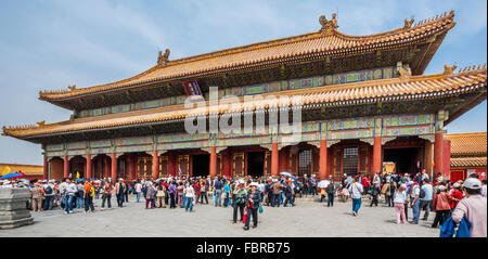 China, Peking, Verbotene Stadt, Qian Qing Gong, Palast der Himmlischen Reinheit Stockfoto