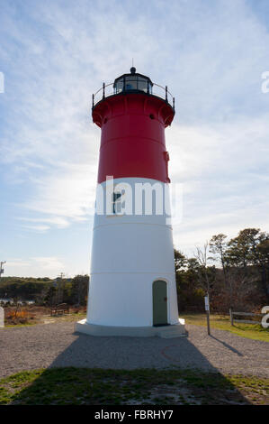 Nauset Licht, befindet sich ein Wahrzeichen Leuchtturm am Cape Cod National Seashore in Eastham, Massachusetts, USA Stockfoto