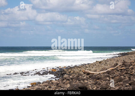 Küste vor Seven Mile Beach, Lennox Head-Bereich auf der neuen South Wales Coast in Australien Stockfoto