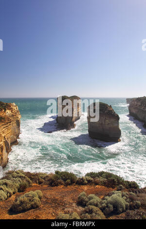 Felsformationen an Loch Ard Gorge im Port Campbell National Park an der Great Ocean Road in Victoria, Australien. Stockfoto