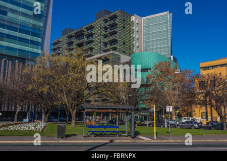 Adelaides Victoria Square steht im Mittelpunkt der Adelaide CBD. Stockfoto