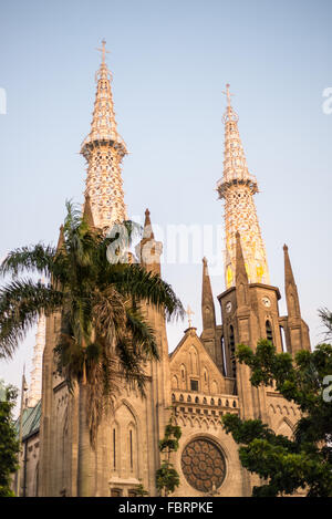 Römisch-katholische Kathedrale in Jakarta, Indonesien Stockfoto
