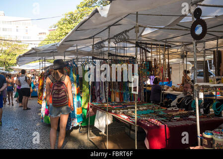 Ipanema Hippie-Markt, Rio De Janeiro, Brasilien Stockfoto