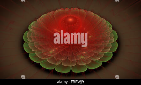 Schöne Computer gerendert Blume wie Fraktale Hintergrundbild Stockfoto
