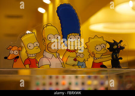 Comicfiguren der "Simpsons" sterben: Berlin. Stockfoto