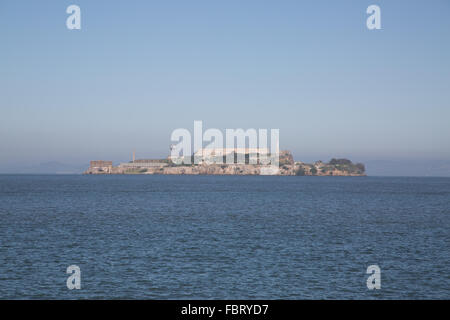 Fernsicht auf Alcatraz Gefängnis Alcatraz Insel von San Francisco. Stockfoto