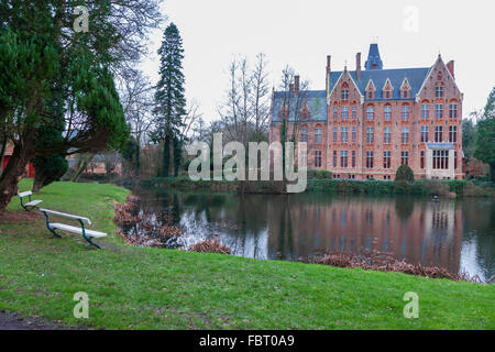 Loppem Schloss für die Öffentlichkeit im Westen Flander, Belgien Stockfoto