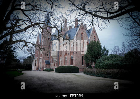 Loppem Schloss für die Öffentlichkeit im Westen Flander, Belgien Stockfoto