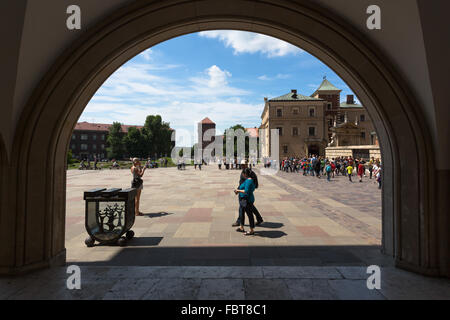 Blick auf Wawel Königsschloss - Krakow, Polen Stockfoto