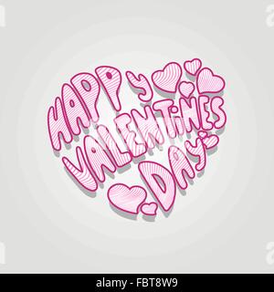 Grußkarte zum Valentinstag Stock Vektor