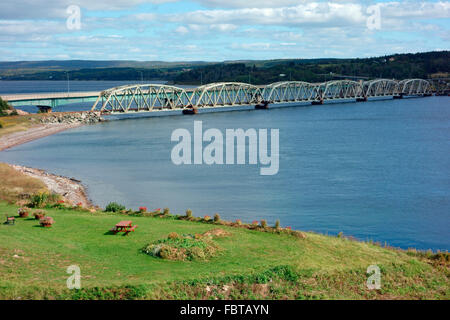 Brücke bei Iona, Cape Breton, Nova Scotia, Kanada Stockfoto