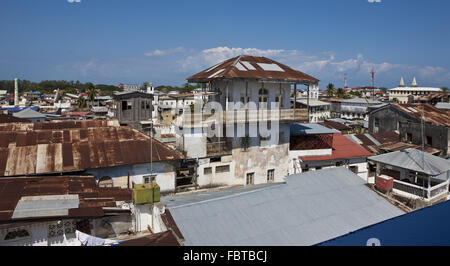 Blick über die Dächer von Stonetown Stockfoto