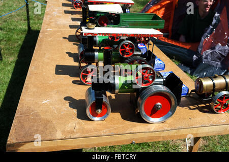 kleine Dampfmaschinen Traktionen an Sturry East Kent Fayre in East Kent uk august 2015 Stockfoto