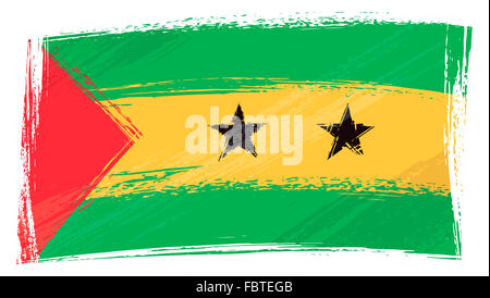 Grunge-Sao Tome und Principe-Flagge Stockfoto
