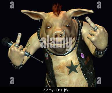 Freche Schwein Stockfoto