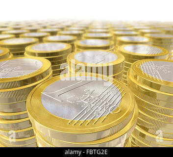 Ein Euro-Münzen Stockfoto