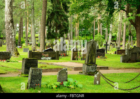 Alten Soldatenfriedhof in das Zentrum von Lappeenranta, South Karelia. Finnland. Europa Stockfoto