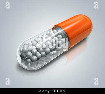 Kapsel Pille Stockfoto