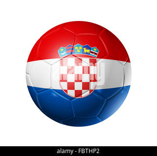 Fußball-Fußball-Ball mit Kroatien Flagge Stockfoto