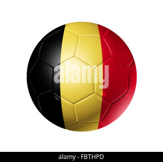 Fußball-Fußball-Ball mit Belgien Fahne Stockfoto