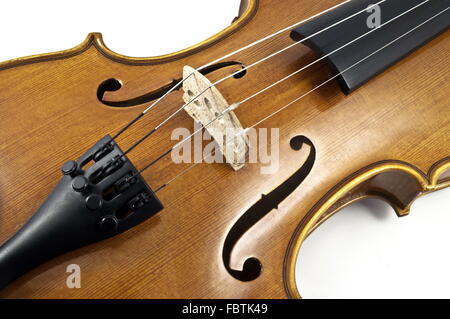 Italienische Violine Akkord Holzdetails Stockfoto