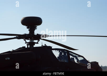 Fragment des AH - 64D Hubschrauber Stockfoto