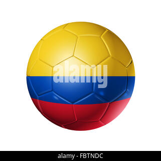 Fußball-Fußball-Ball mit Kolumbien-Flagge Stockfoto