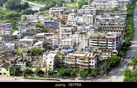 Armenviertel Vorstadt in chinesischen Stadt Stockfoto