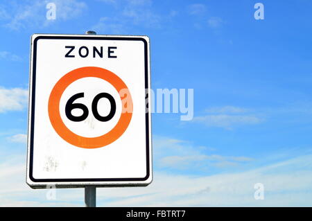 60 km/h Höchstgeschwindigkeit Stockfoto