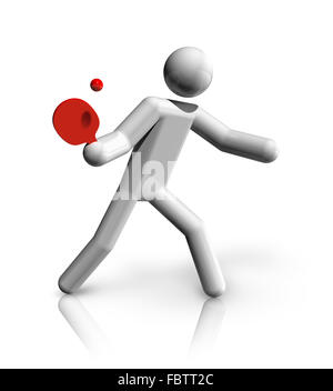 Tisch Tennis 3D symbol Stockfoto