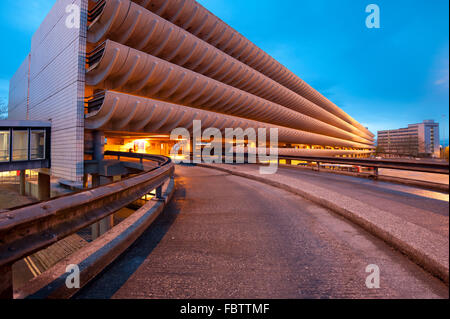 Preston Busbahnhof ist als ein großartiges Beispiel für die brutalistische Architektur-Stil zitiert worden. Stockfoto