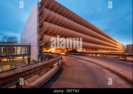 Preston Busbahnhof ist ein Beispiel für die brutalistische Architektur-Stil und steht nun unter Denkmalschutz Stockfoto