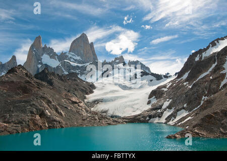 Fitz Roy Berg und Laguna de Los Tres, Patagonien, Argentinien Stockfoto