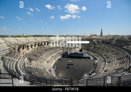 Arenen von Nimes, römische Amphitheater in Nîmes, Frankreich Stockfoto