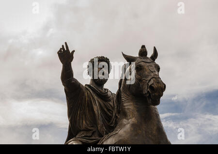 Statue von Marcus Aurelius, Campidoglio, Rom, Italien Stockfoto