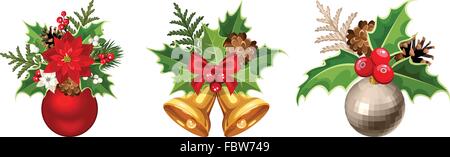 Weihnachtsschmuck. Vektor-Illustration. Stock Vektor