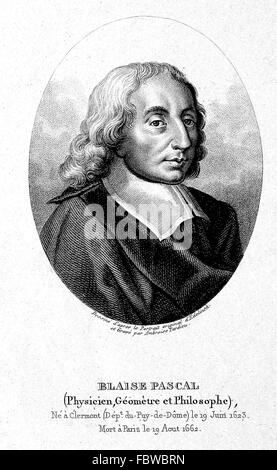 BLAISE PASCAL (1623-1662), französischer Mathematiker und Philosoph Stockfoto