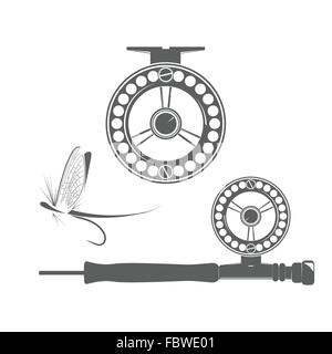 Fishing Reel Symbole Stock Vektor