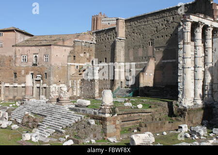 Ruinen des Forum des Augustus in Rom, Italien Stockfoto