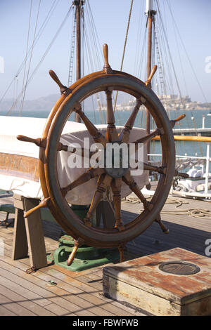 Schiffes Ruder Stockfoto