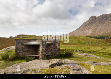 Wanderer-Schutz bei Wast Water im Lake district Stockfoto