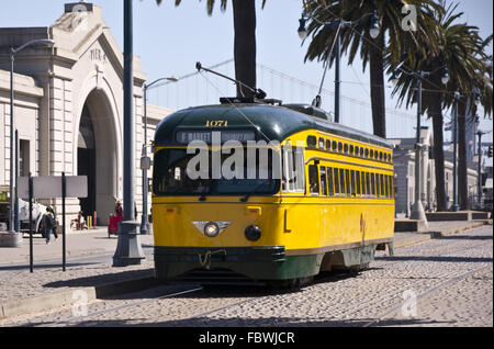 San Franciscos historischer Straßenbahnen Stockfoto